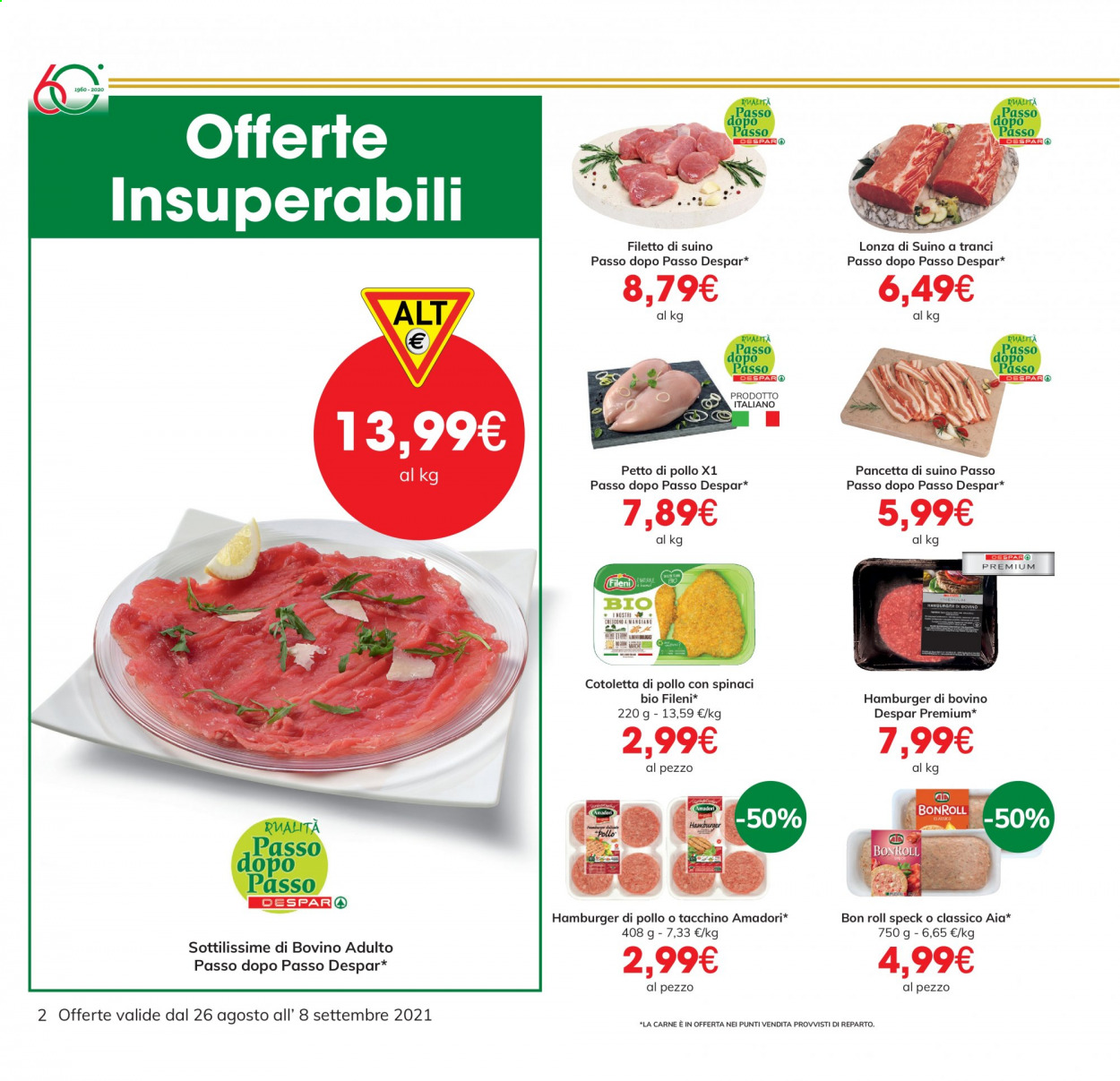 Volantino Eurospar - 26/8/2021 - 8/9/2021. Pagina 2