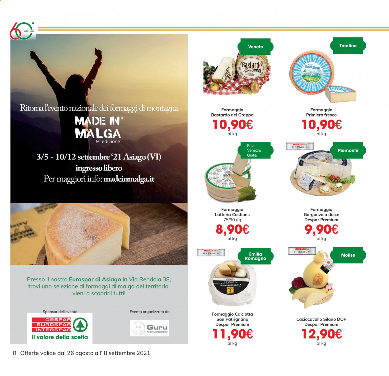 Volantino Eurospar - 26/8/2021 - 8/9/2021. Pagina 8