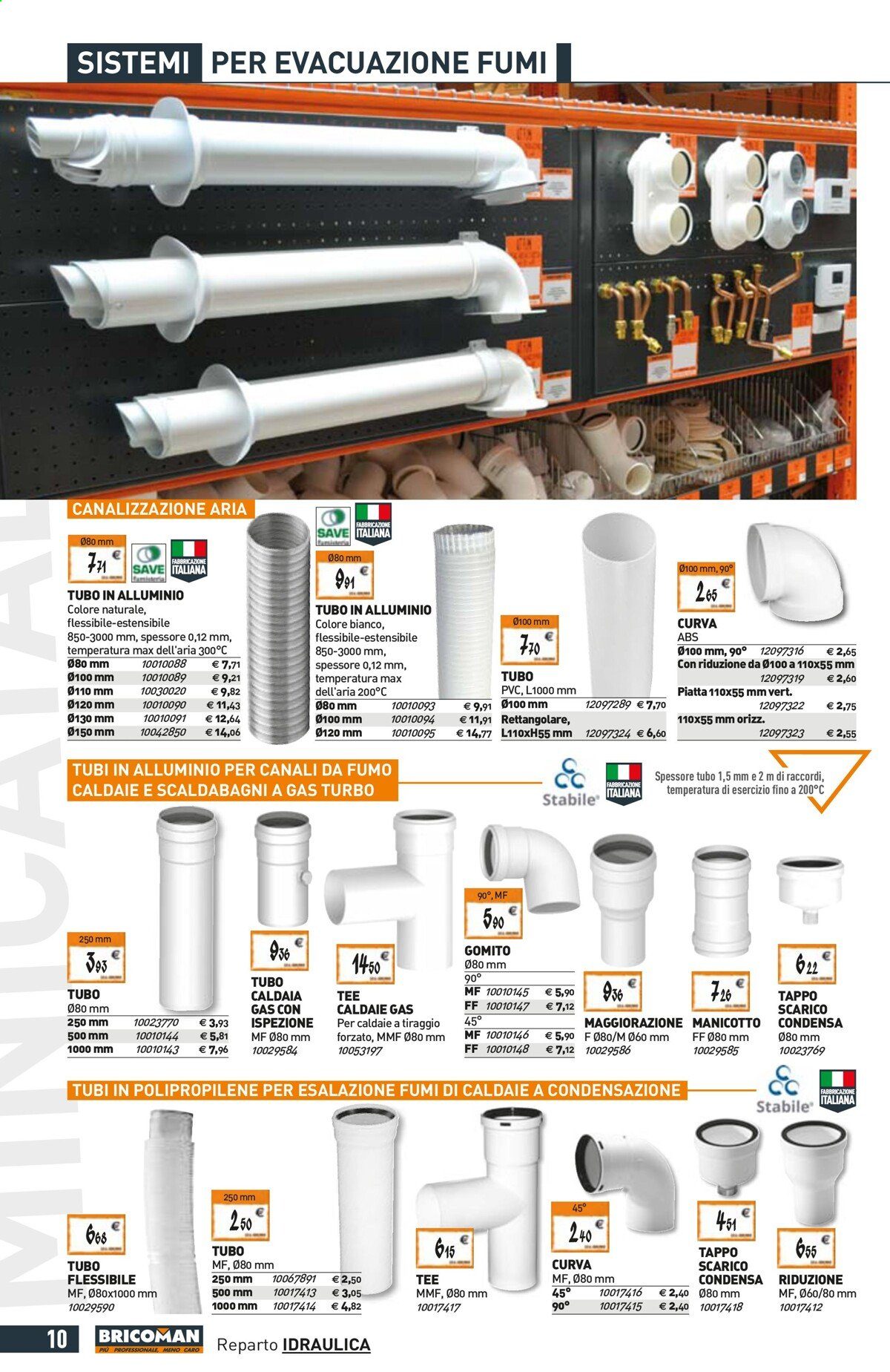 Volantino Bricoman - 26/8/2021 - 29/9/2021 - Prodotti in offerta - tubo, tubo flessibile. Pagina 10.