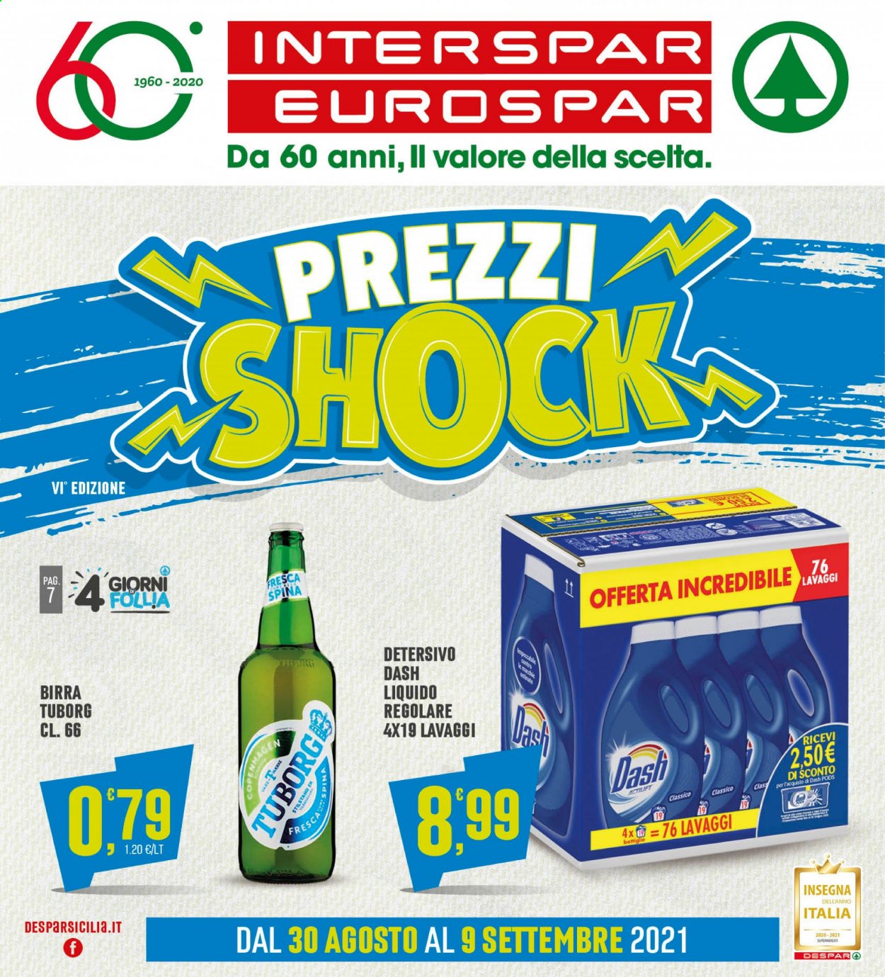 Volantino Eurospar - 30/8/2021 - 9/9/2021. Pagina 1