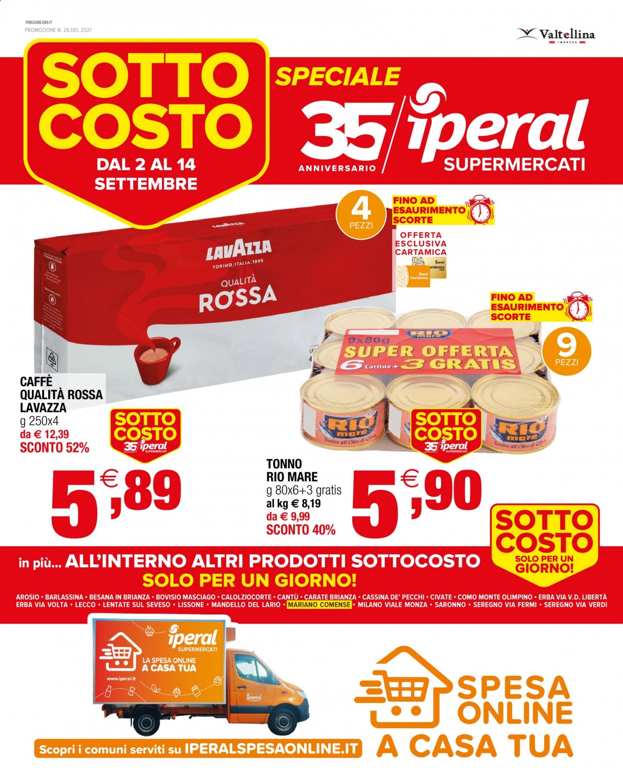 Volantino Iperal - 2/9/2021 - 14/9/2021. Pagina 1