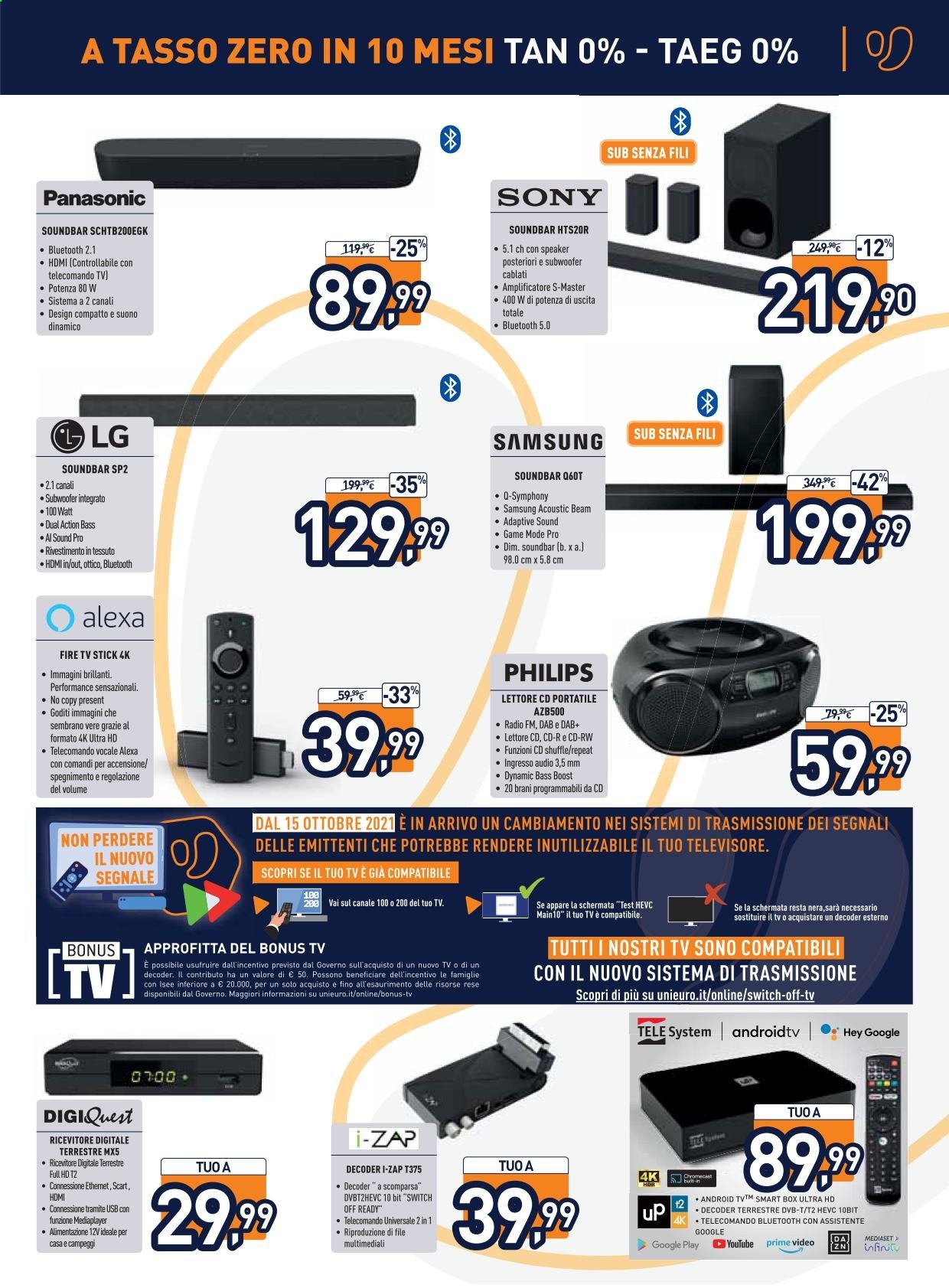 Volantino Unieuro - 1/9/2021 - 9/9/2021. Pagina 21