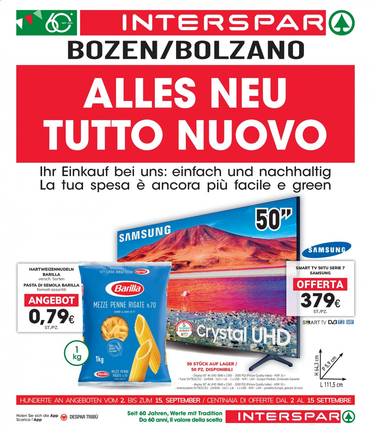 Volantino Interspar - 2/9/2021 - 15/9/2021. Pagina 1