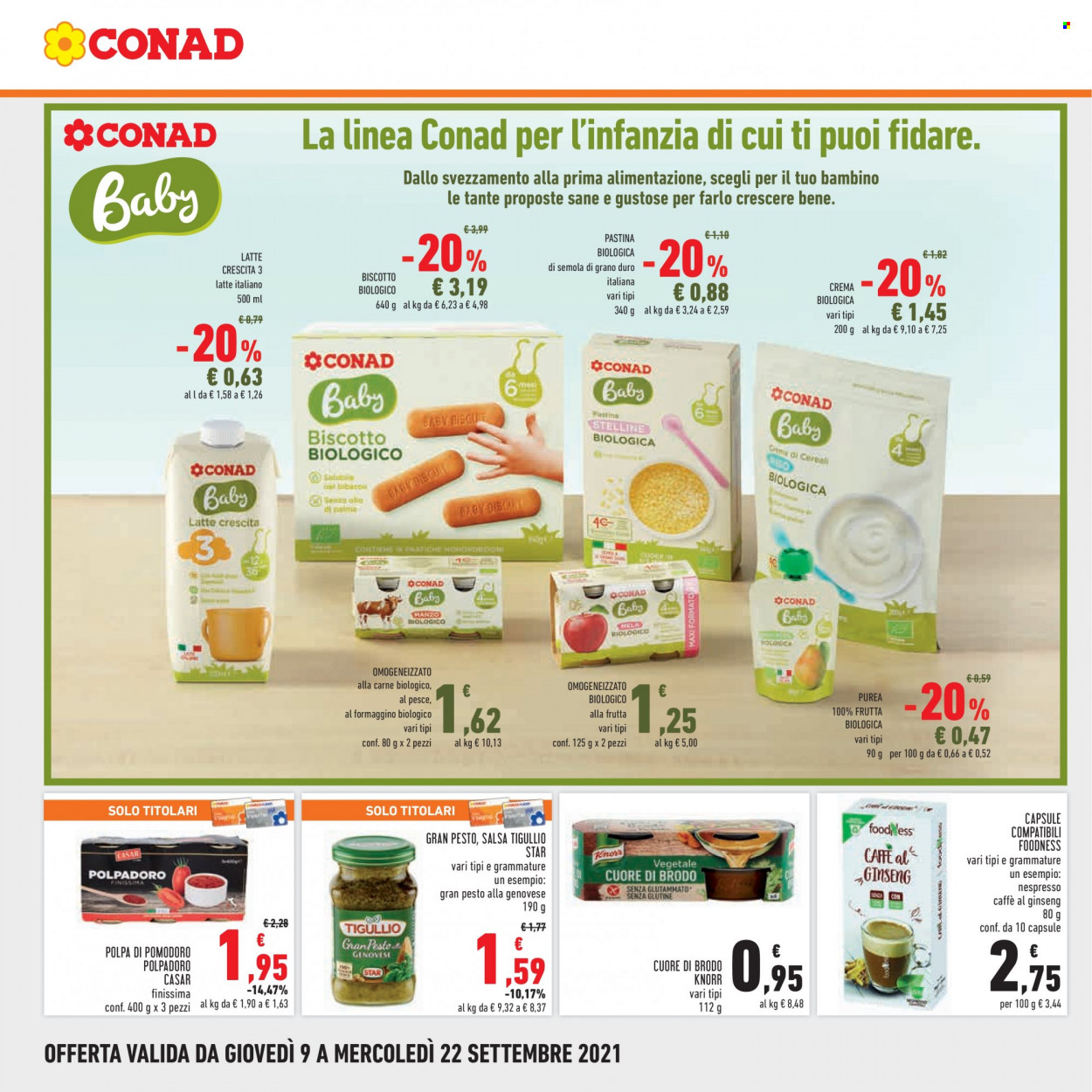 Leták Conad - 9.9.2021 - 22.9.2021. Strana 22
