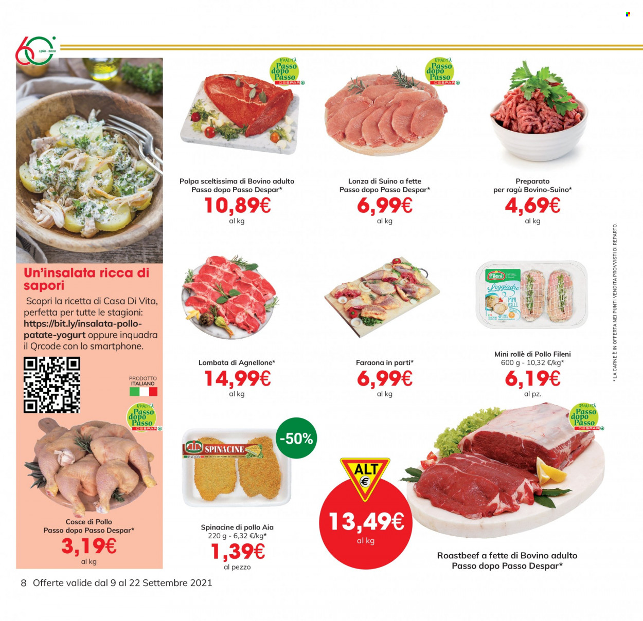 Volantino Eurospar - 9/9/2021 - 22/9/2021. Pagina 8