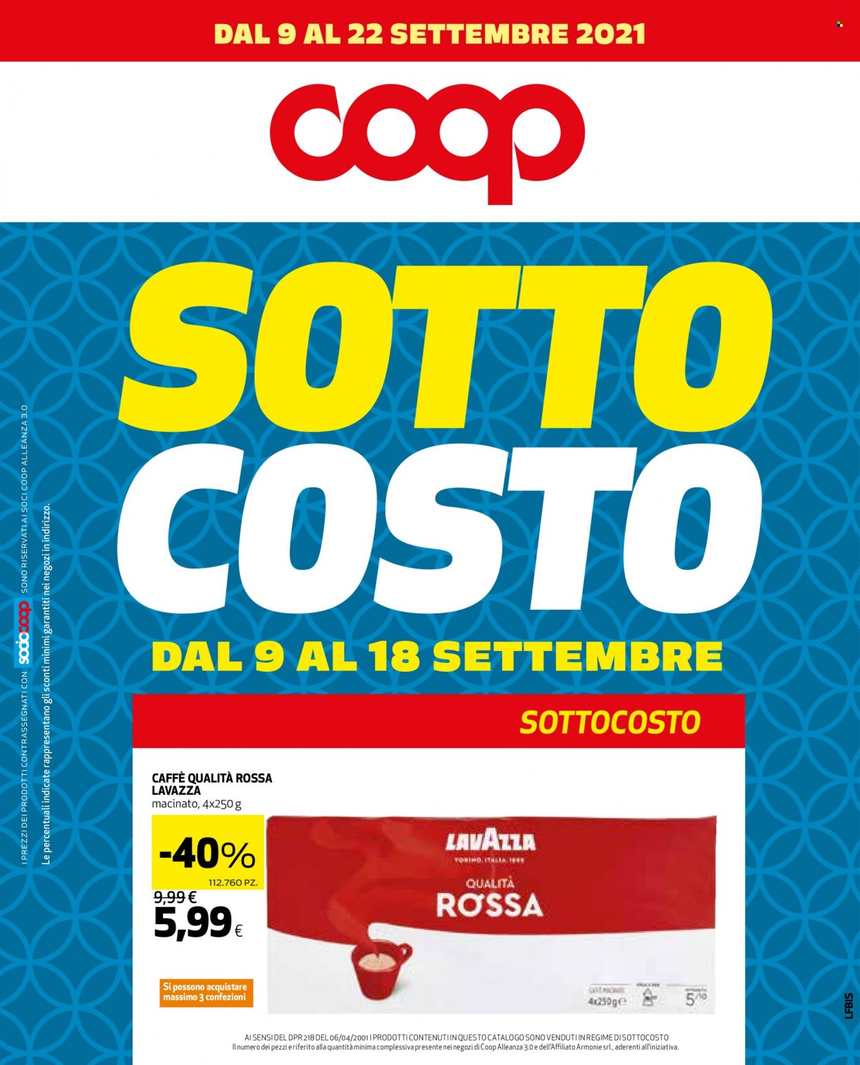 Volantino Coop - 9/9/2021 - 22/9/2021. Pagina 1