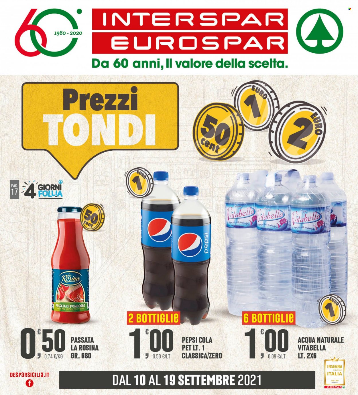 Volantino Eurospar - 10/9/2021 - 19/9/2021. Pagina 1
