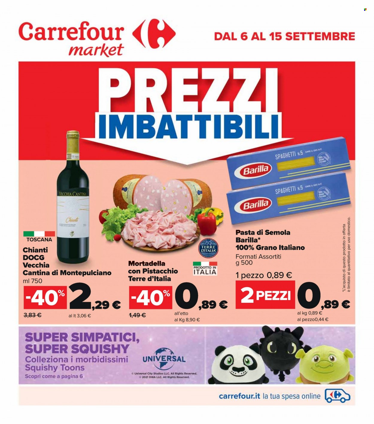 Volantino Carrefour - 6/9/2021 - 15/9/2021. Pagina 1