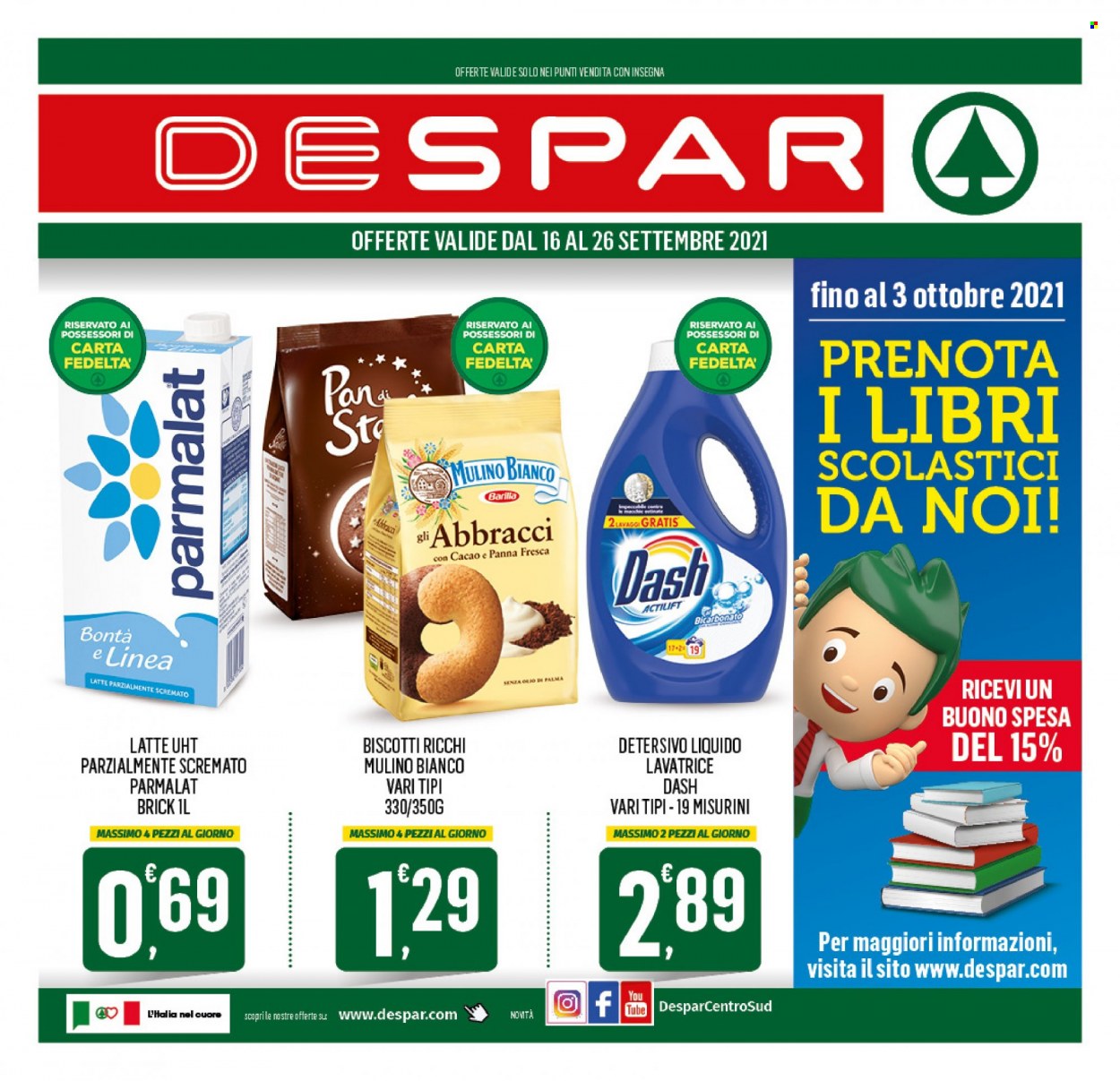 Volantino Despar - 16/9/2021 - 26/9/2021. Pagina 1