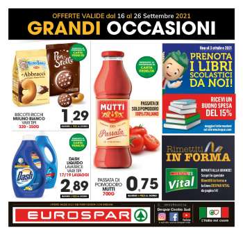Volantino Eurospar - 16.9.2021 - 26.9.2021.
