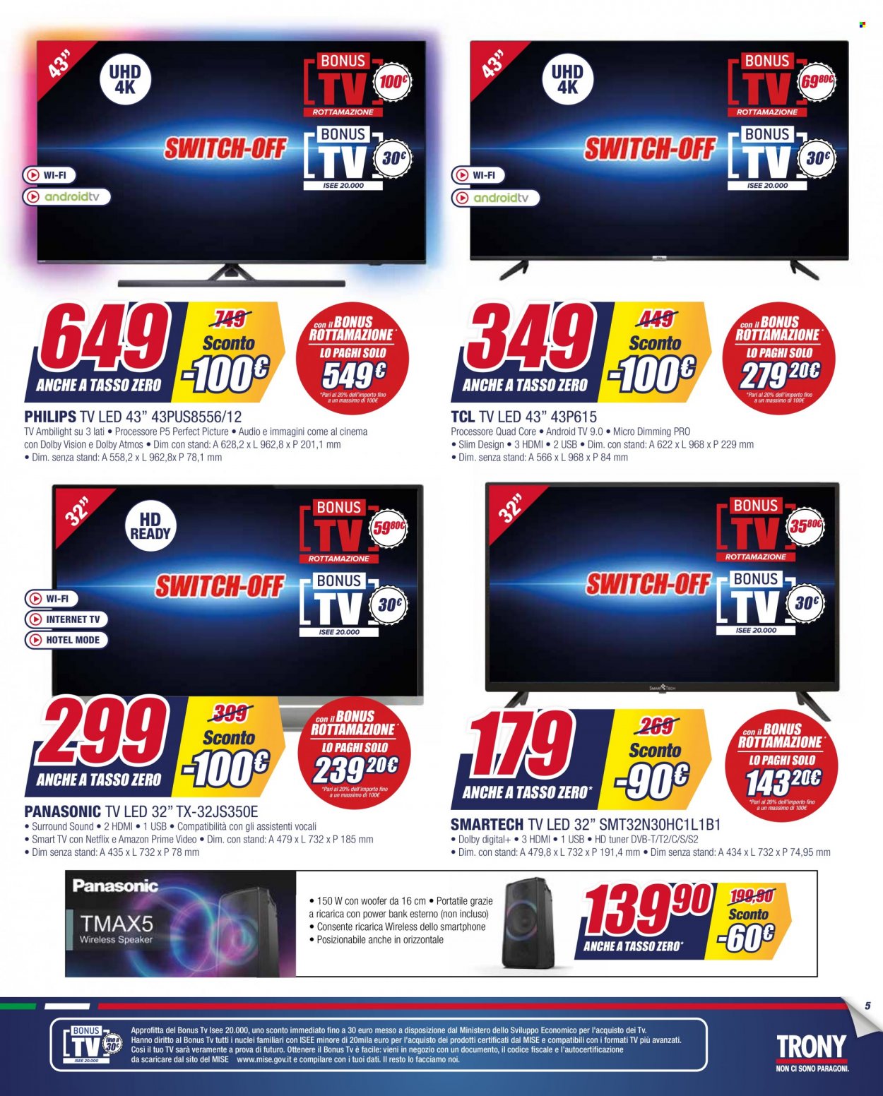 Volantino Trony - 16/9/2021 - 6/10/2021. Pagina 5
