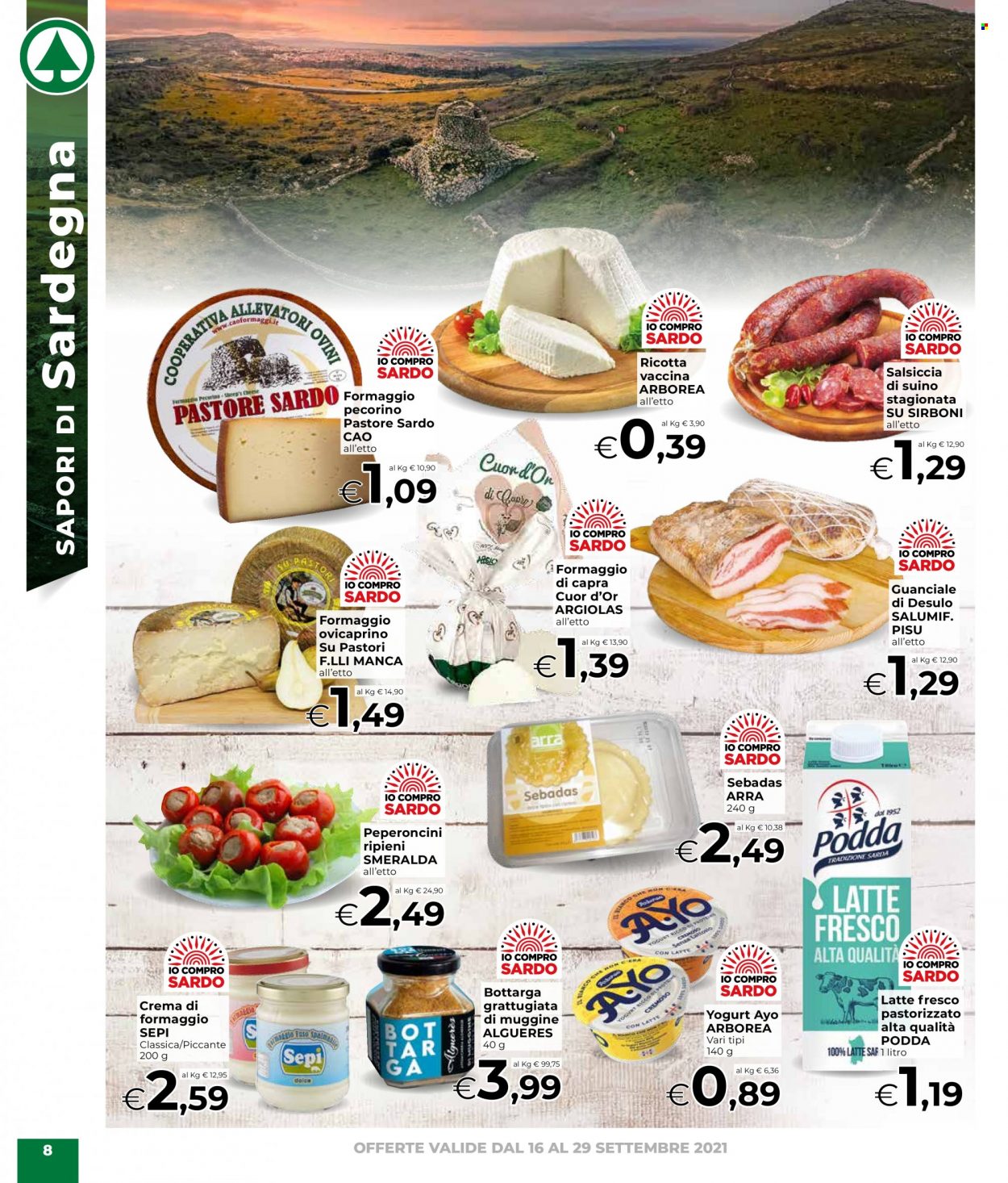 Volantino Eurospar - 16/9/2021 - 29/9/2021. Pagina 8