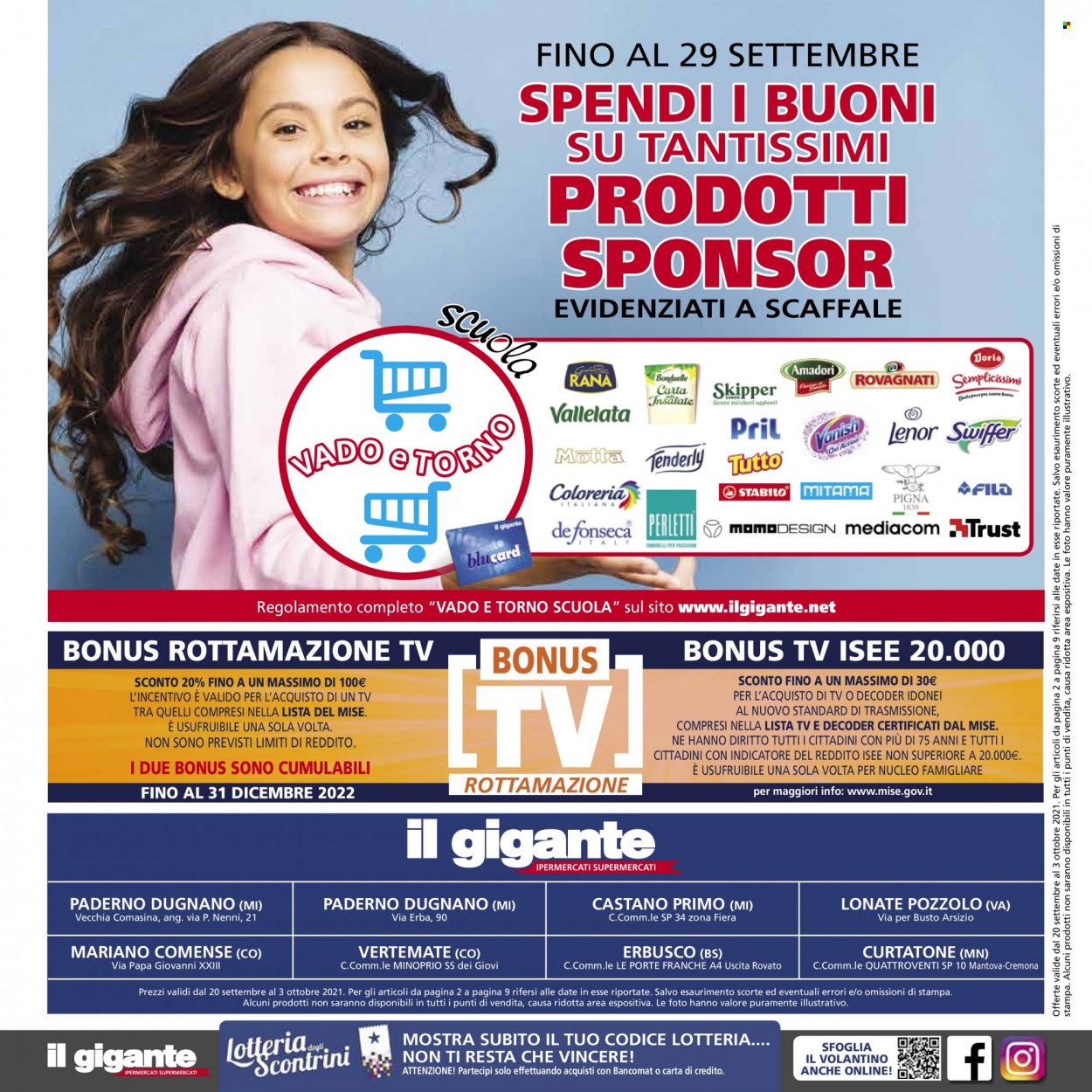 Volantino Il Gigante - 20/9/2021 - 3/10/2021. Pagina 28