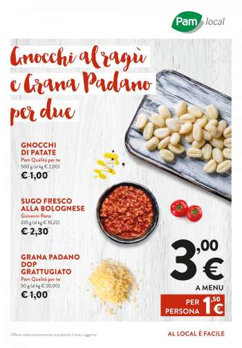 Volantino Pam local.