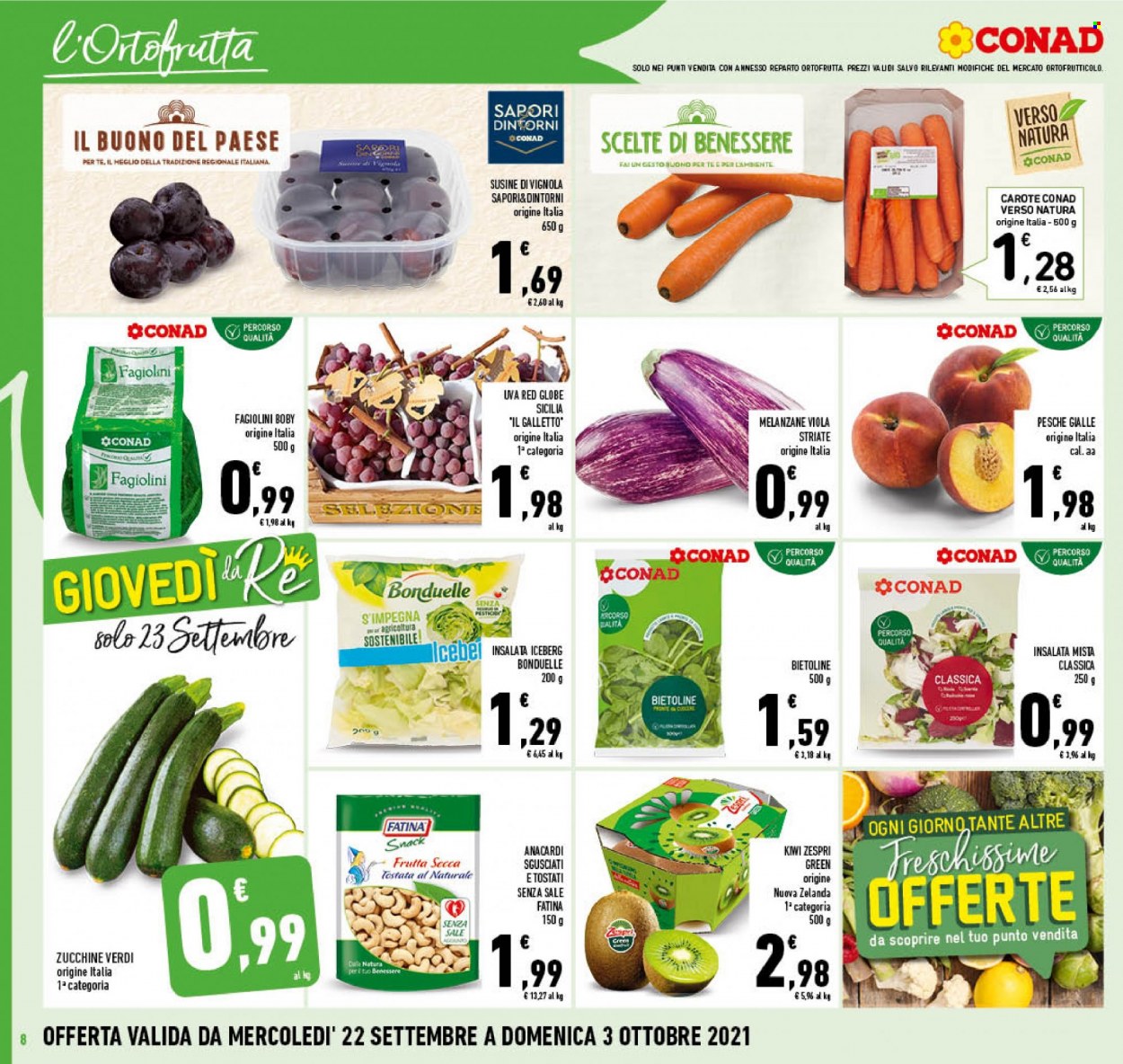 Volantino Conad - 22/9/2021 - 3/10/2021. Pagina 8
