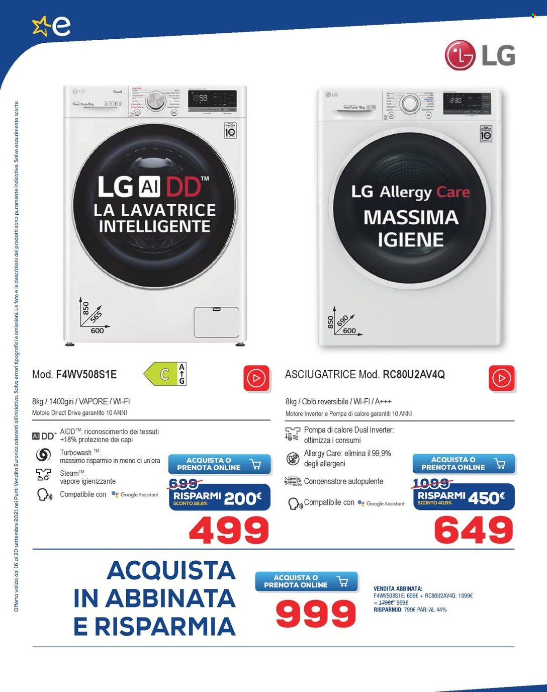 Volantino Euronics - 16/9/2021 - 30/9/2021. Pagina 6