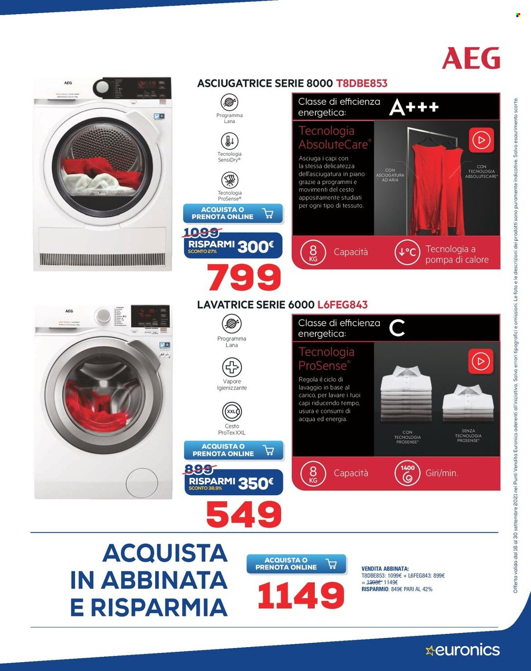 Volantino Euronics - 16/9/2021 - 30/9/2021. Pagina 7