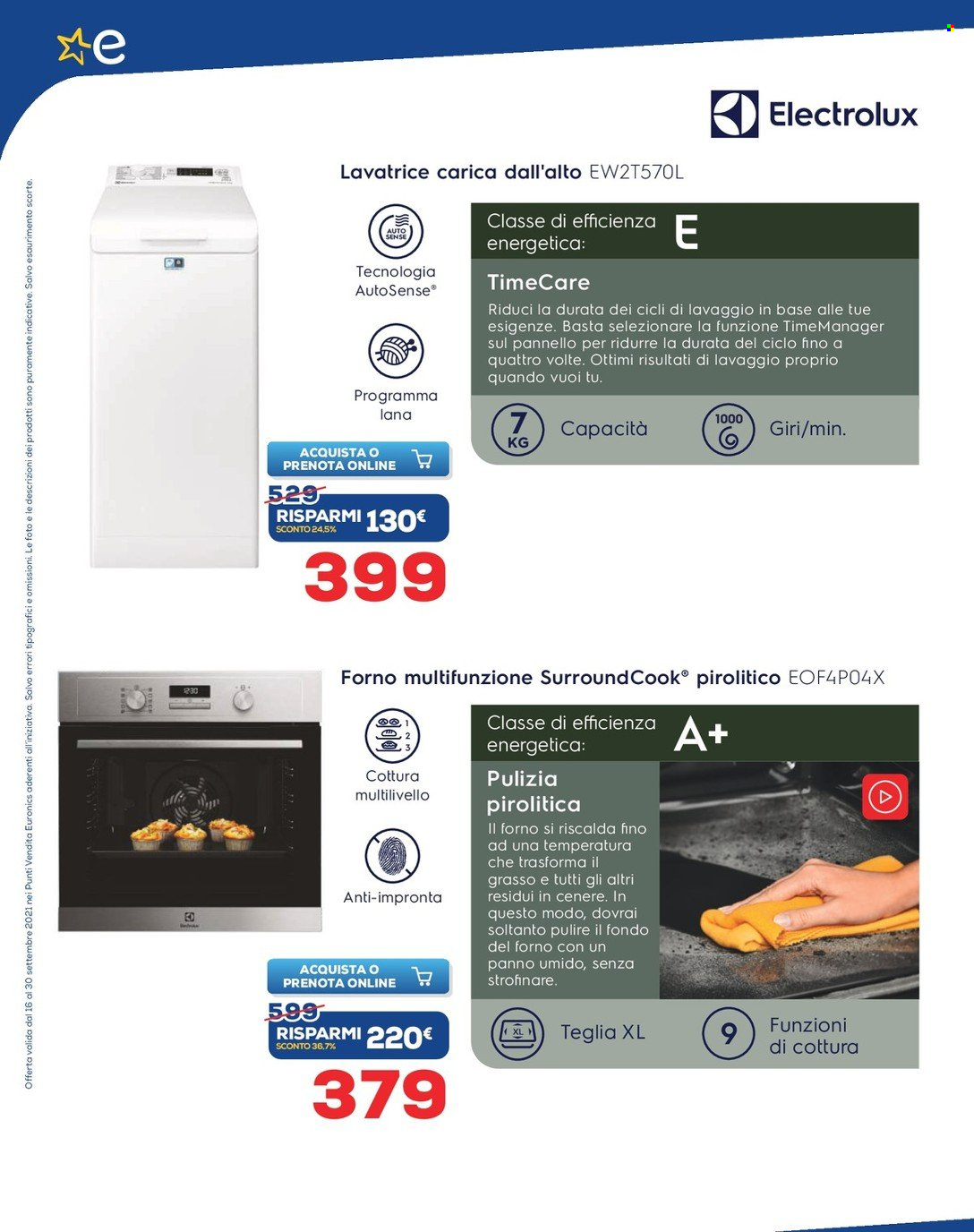 Volantino Euronics - 16/9/2021 - 30/9/2021. Pagina 16