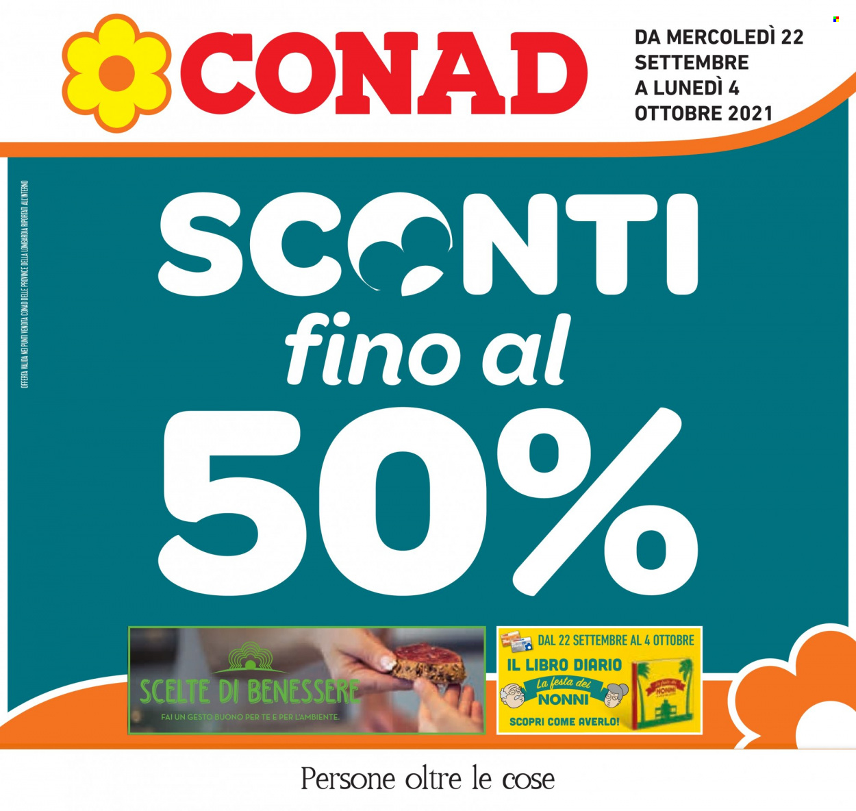 thumbnail - Volantino Conad - 22/9/2021 - 4/10/2021 - Prodotti in offerta - diario. Pagina 1.