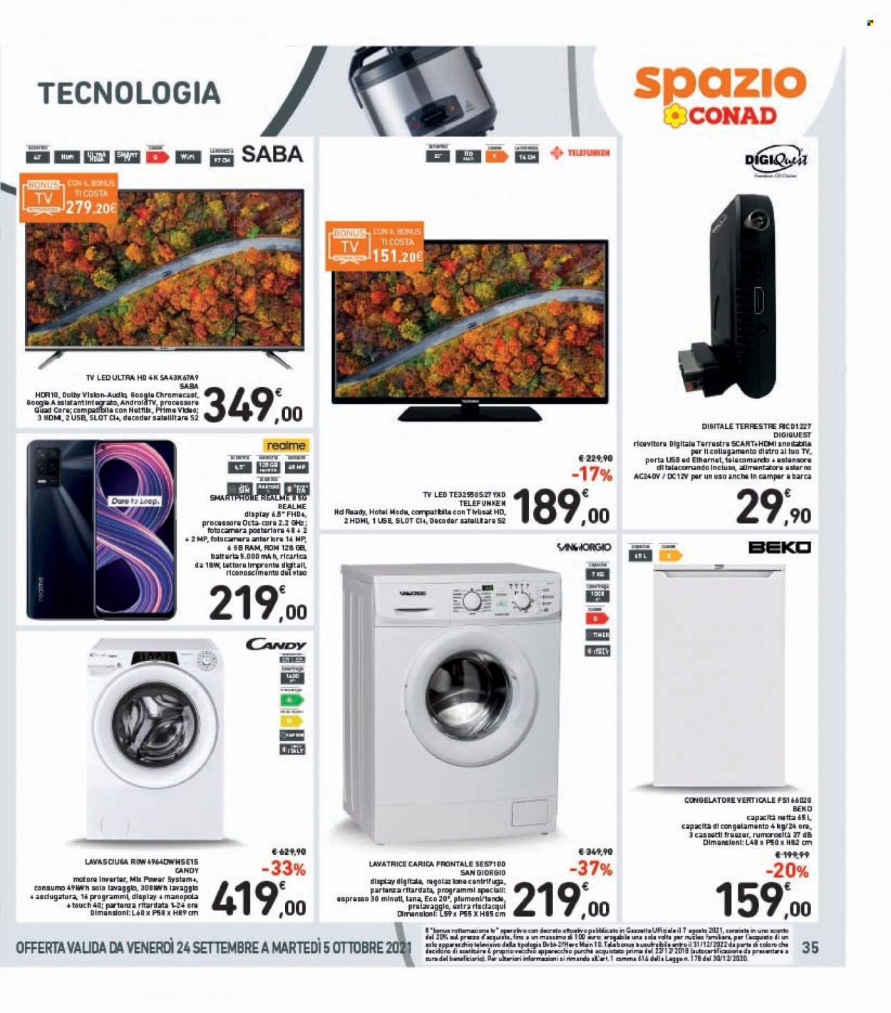 Volantino Conad - 24/9/2021 - 5/10/2021. Pagina 35