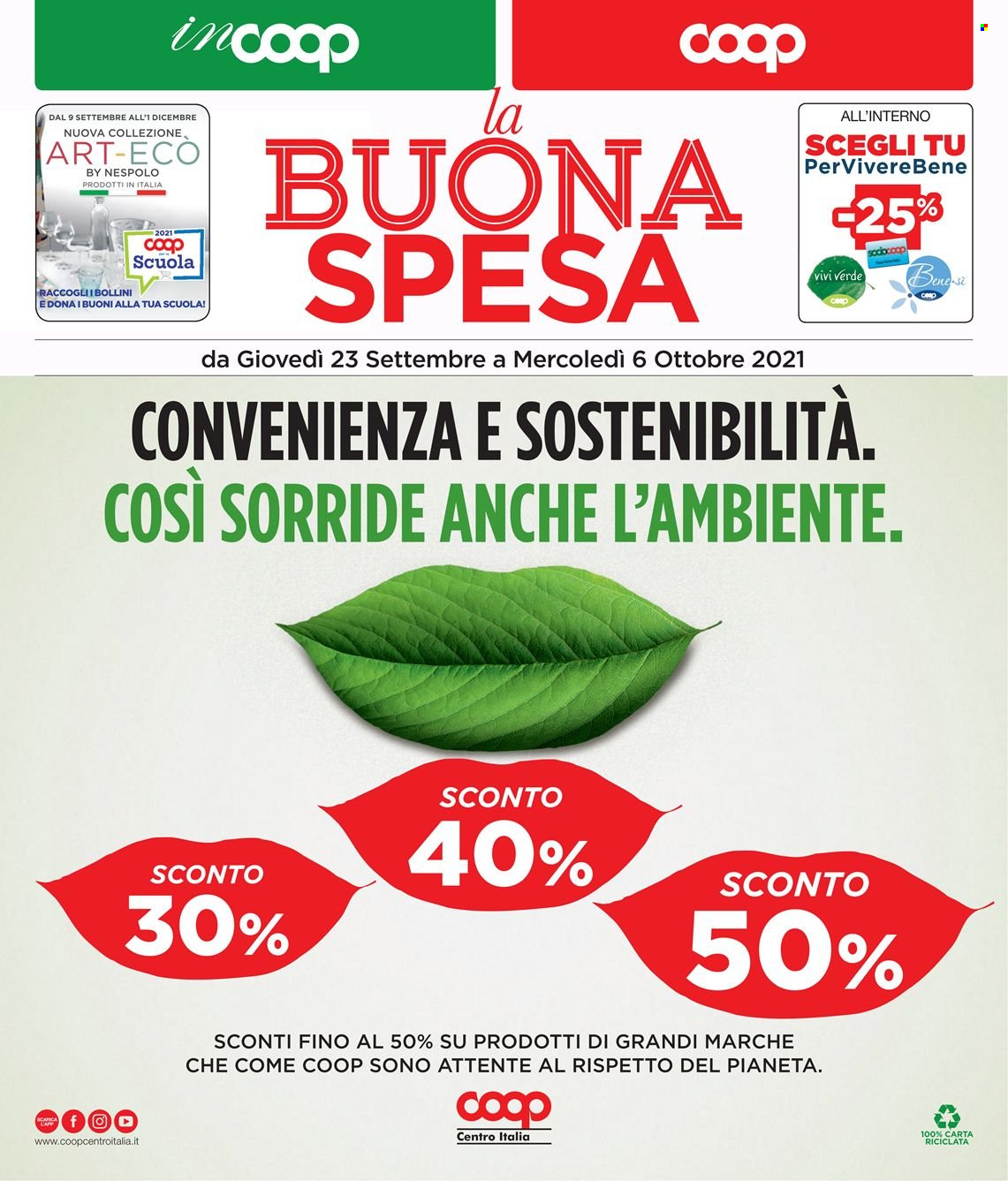 Volantino Coop - 23/9/2021 - 6/10/2021. Pagina 1