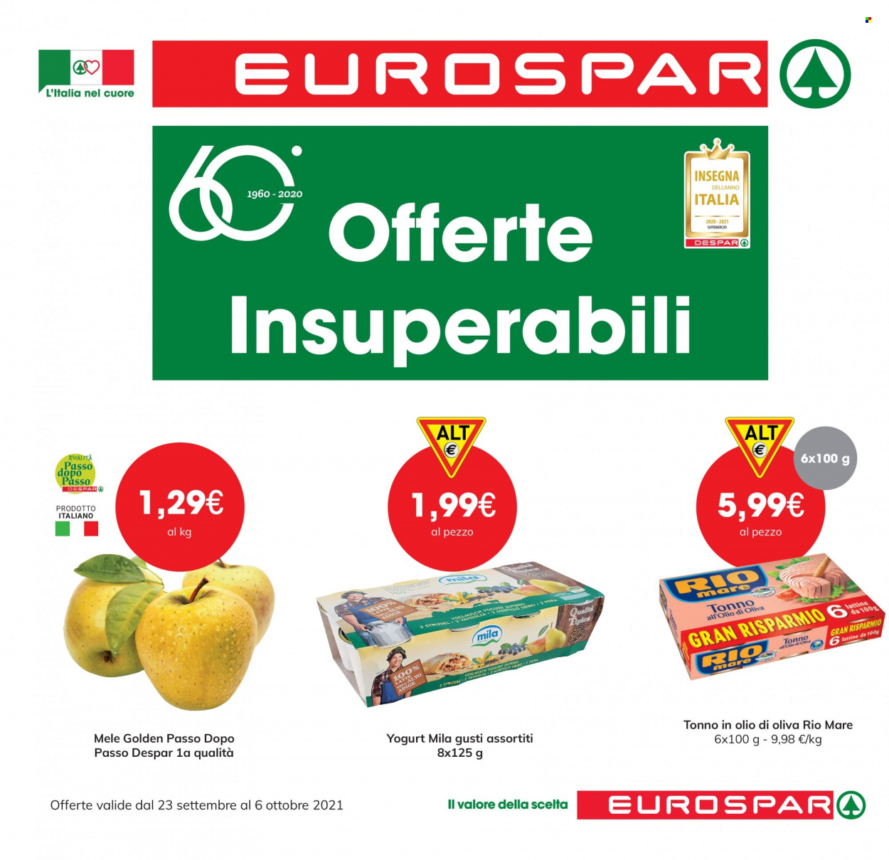 Volantino Eurospar - 23/9/2021 - 6/10/2021. Pagina 1