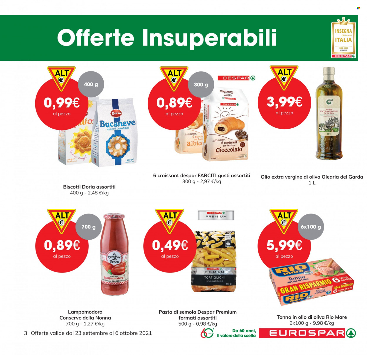 Volantino Eurospar - 23/9/2021 - 6/10/2021. Pagina 3