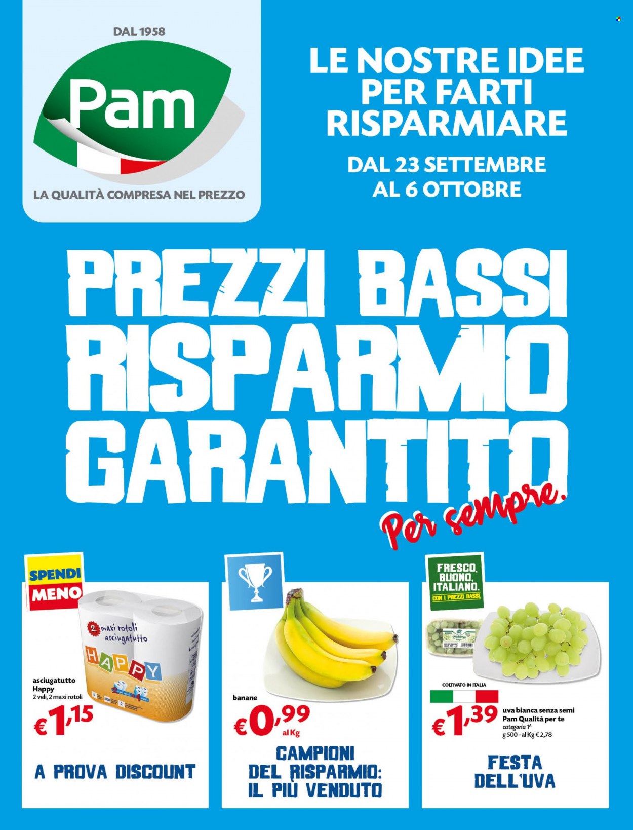 Volantino Pam Panorama - 23/9/2021 - 6/10/2021. Pagina 1