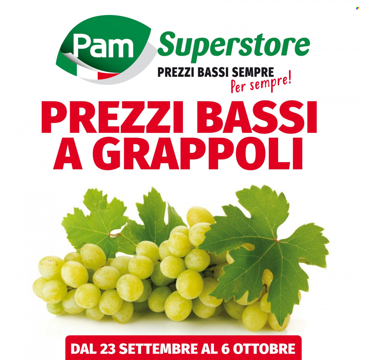 Volantino Pam Panorama - 23/9/2021 - 6/10/2021. Pagina 1