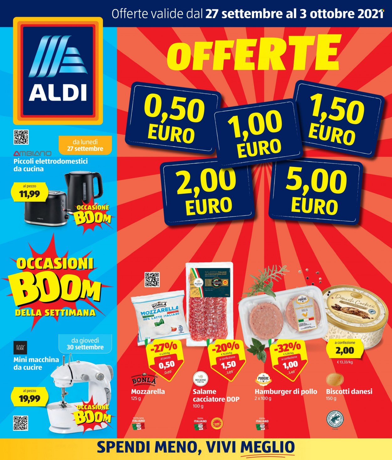 Volantino Aldi - 27/9/2021 - 3/10/2021. Pagina 1