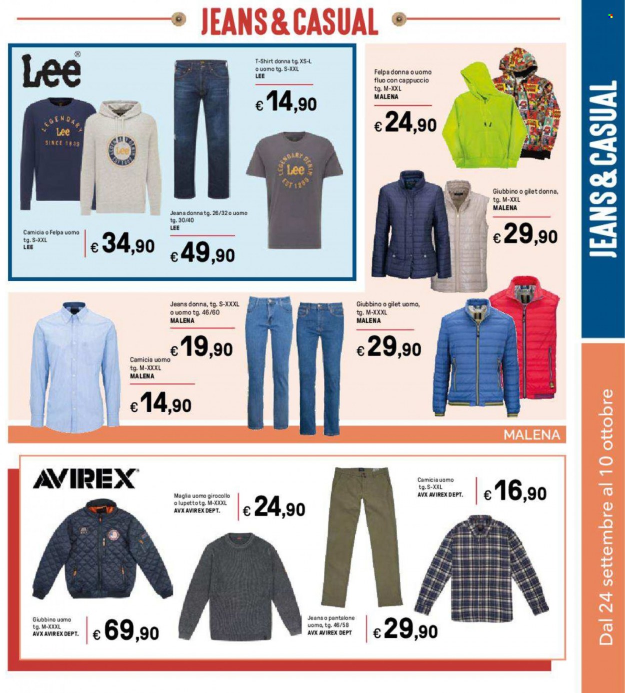 thumbnail - Volantino Iper, La grande i - 24/9/2021 - 10/10/2021 - Prodotti in offerta - jeans, pantalone, camicia, t-shirt, gilet, felpa. Pagina 3.