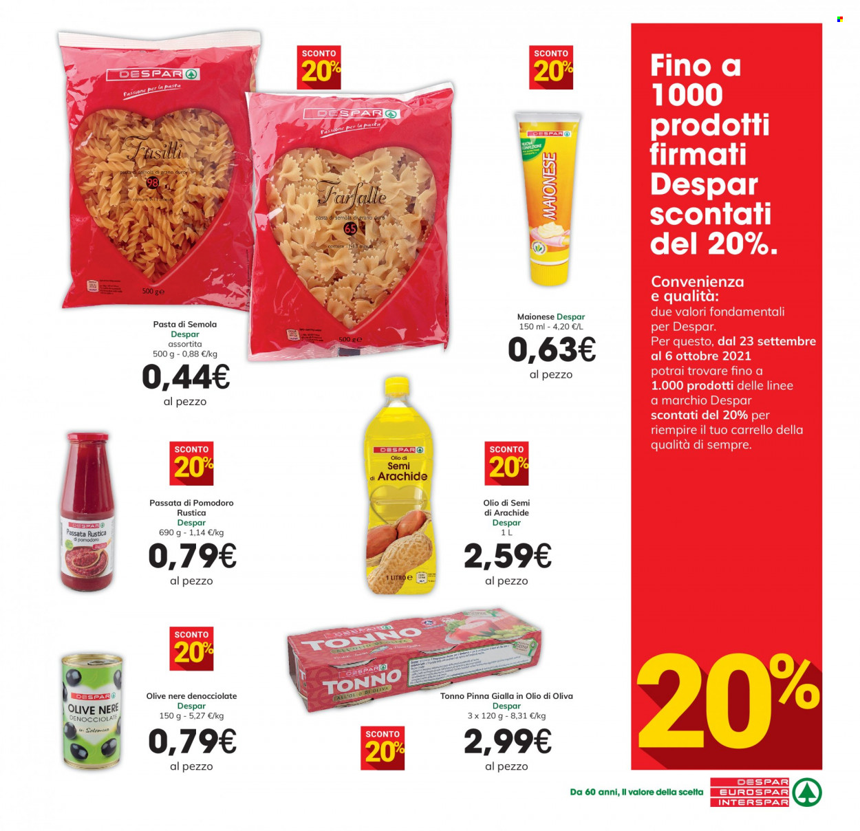 Volantino Eurospar - 23/9/2021 - 6/10/2021. Pagina 9
