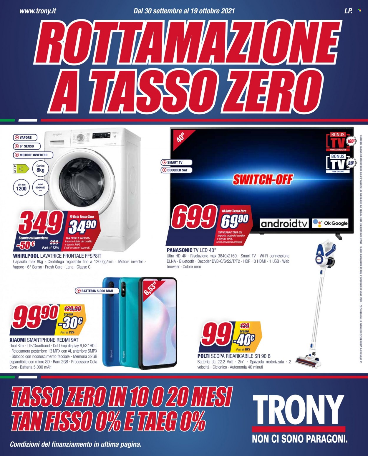 Volantino Trony - 30/9/2021 - 19/10/2021. Pagina 1