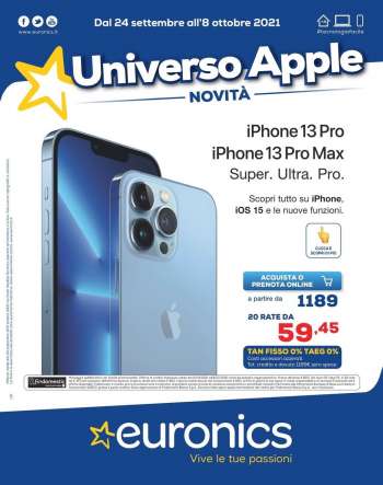 Volantino Euronics - 24.9.2021 - 8.10.2021.