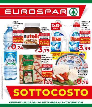 Volantino Eurospar - 30.9.2021 - 9.10.2021.