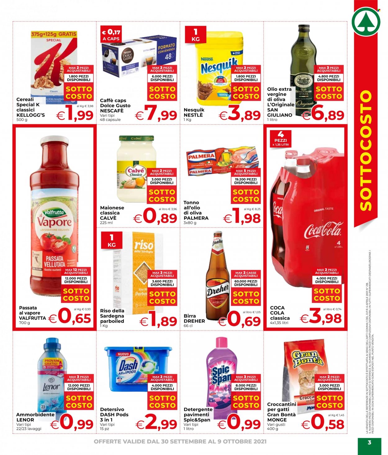 Volantino Eurospar - 30/9/2021 - 9/10/2021. Pagina 3