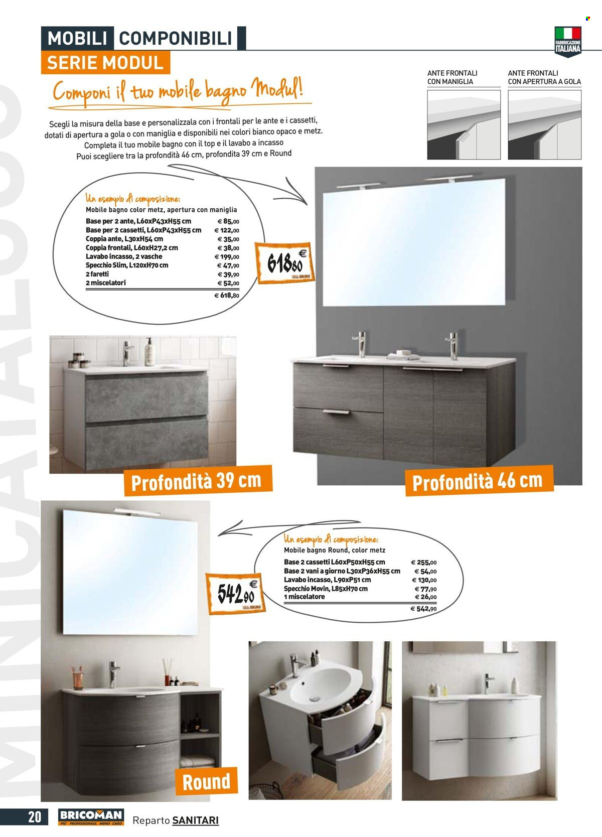 thumbnail - Volantino Tecnomat by Bricoman - 30/9/2021 - 27/10/2021 - Prodotti in offerta - lavabo, miscelatore, mobile bagno, maniglia. Pagina 20.