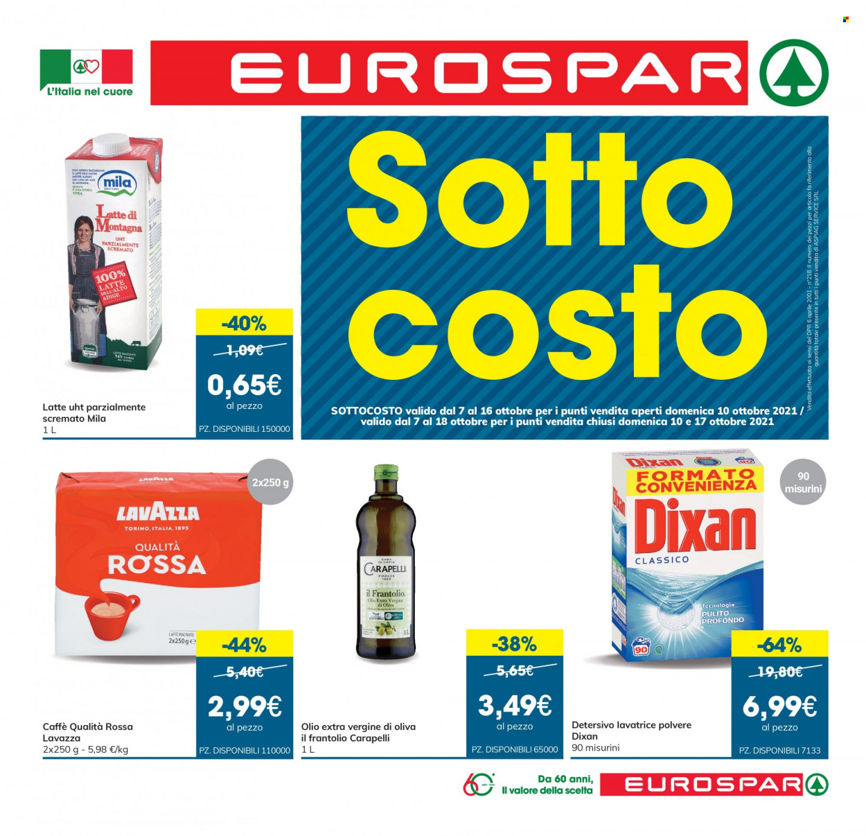 Volantino Eurospar - 7/10/2021 - 20/10/2021. Pagina 1