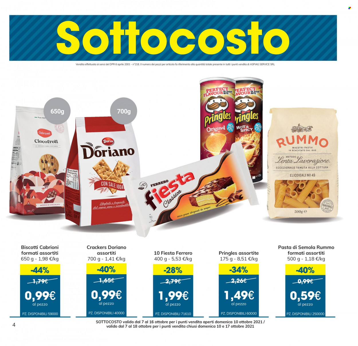 Volantino Eurospar - 7/10/2021 - 20/10/2021. Pagina 4
