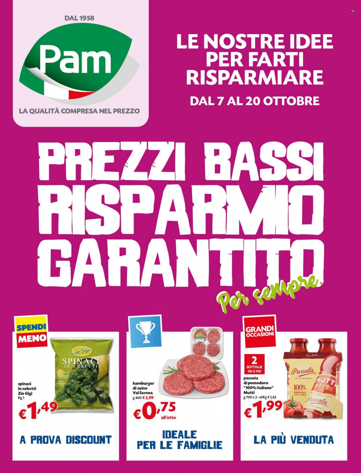 Volantino Pam Panorama - 7/10/2021 - 20/10/2021. Pagina 1