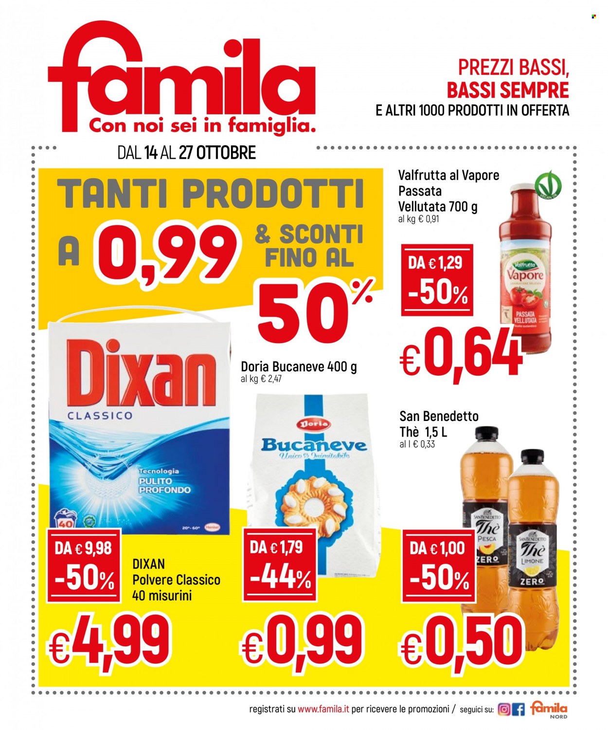 Volantino Famila - 14/10/2021 - 27/10/2021. Pagina 1