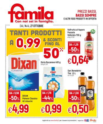 Volantino Famila - 14.10.2021 - 27.10.2021.