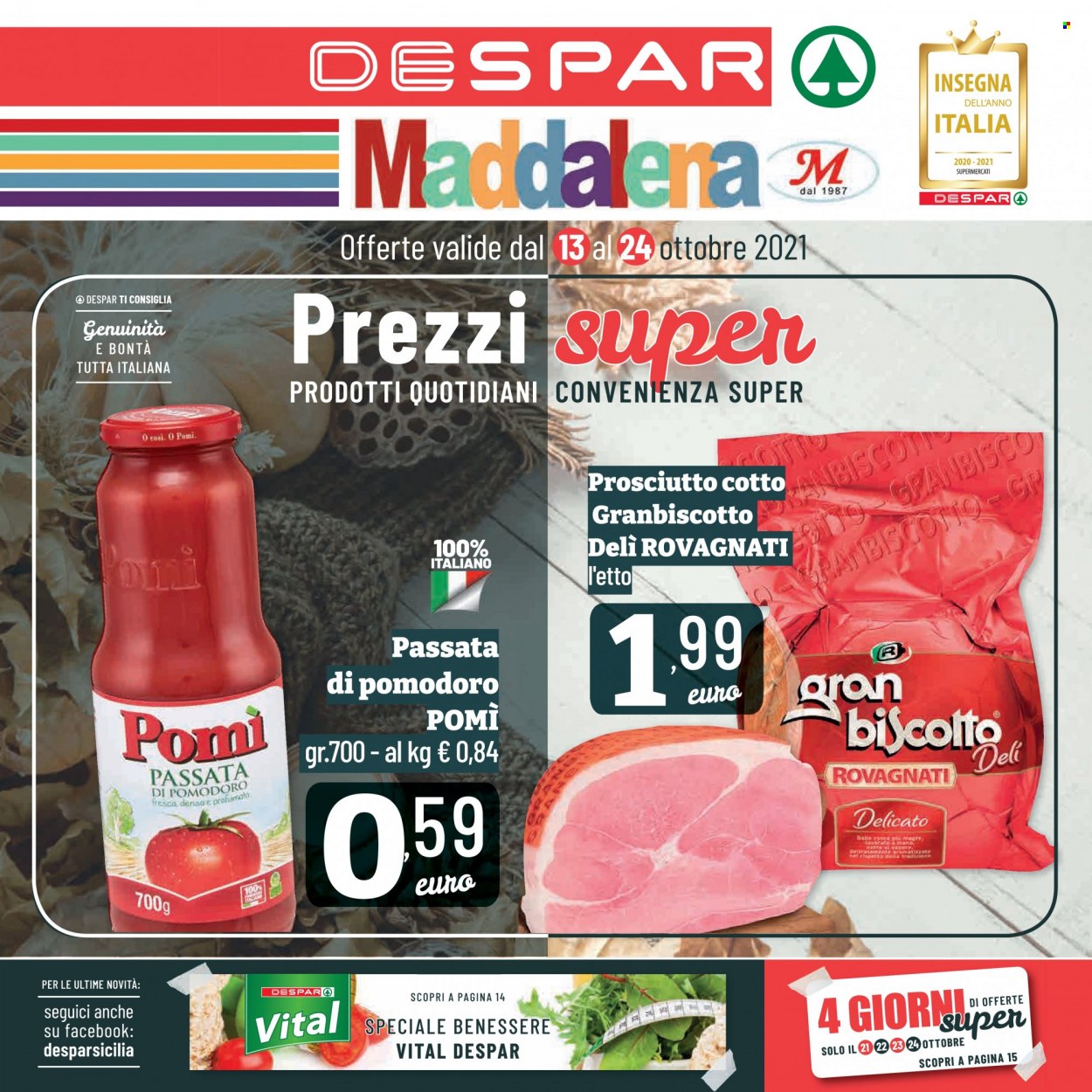 Volantino Despar - 13/10/2021 - 24/10/2021. Pagina 1