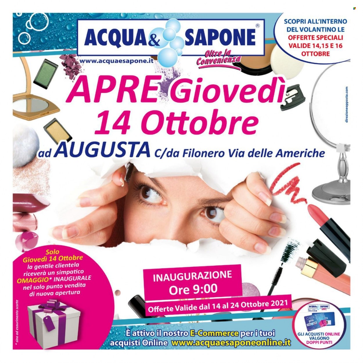 thumbnail - Volantino Acqua & Sapone - 14/10/2021 - 24/10/2021 - Prodotti in offerta - sapone. Pagina 1.