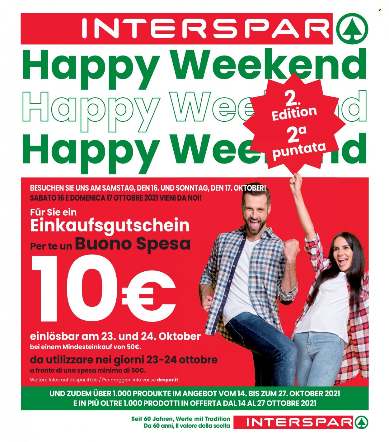 Volantino Interspar - 14/10/2021 - 27/10/2021. Pagina 1