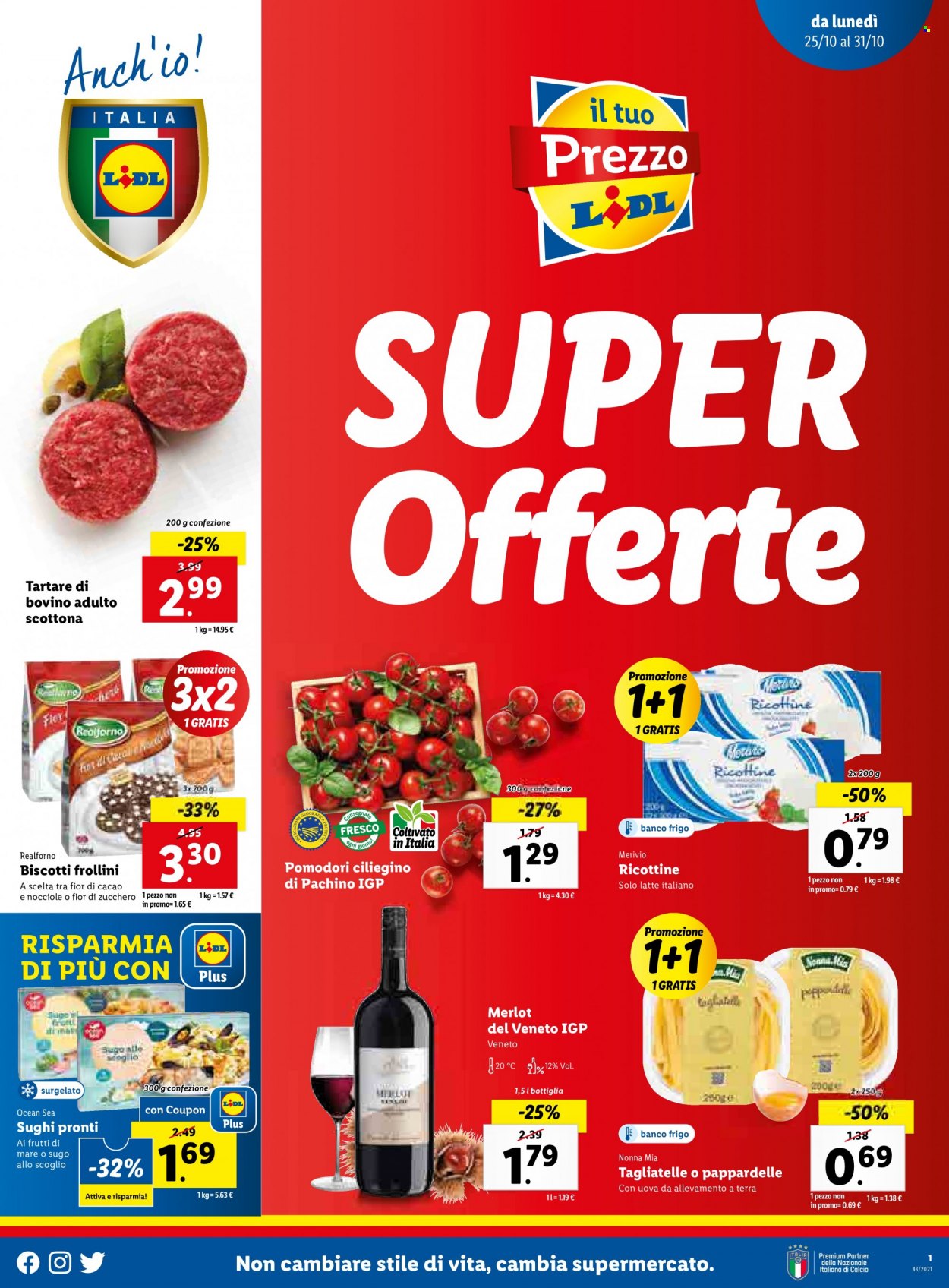 Volantino Lidl - 25/10/2021 - 31/10/2021. Pagina 1