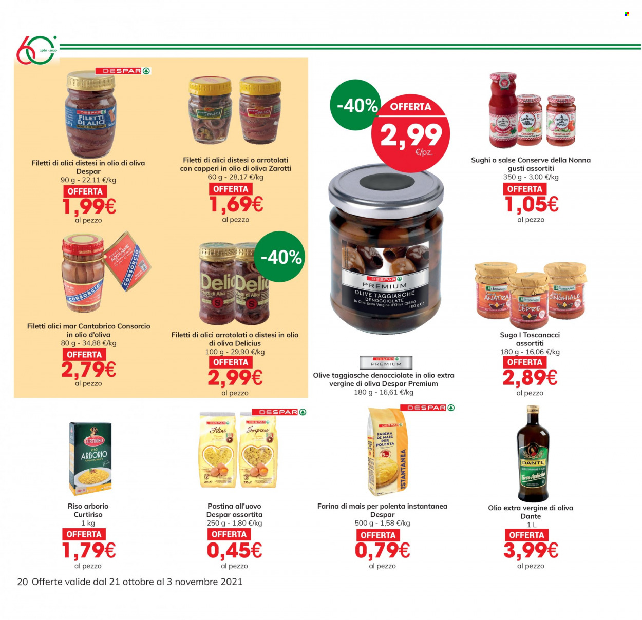 Volantino Eurospar - 21/10/2021 - 3/11/2021. Pagina 20