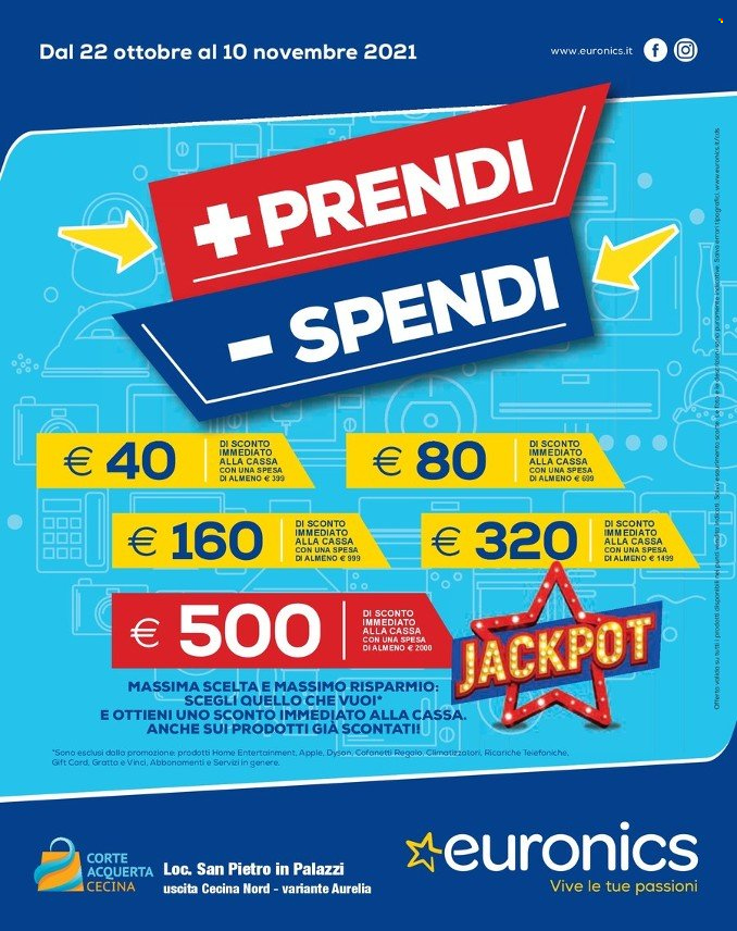 Volantino Euronics - 22/10/2021 - 10/11/2021. Pagina 1