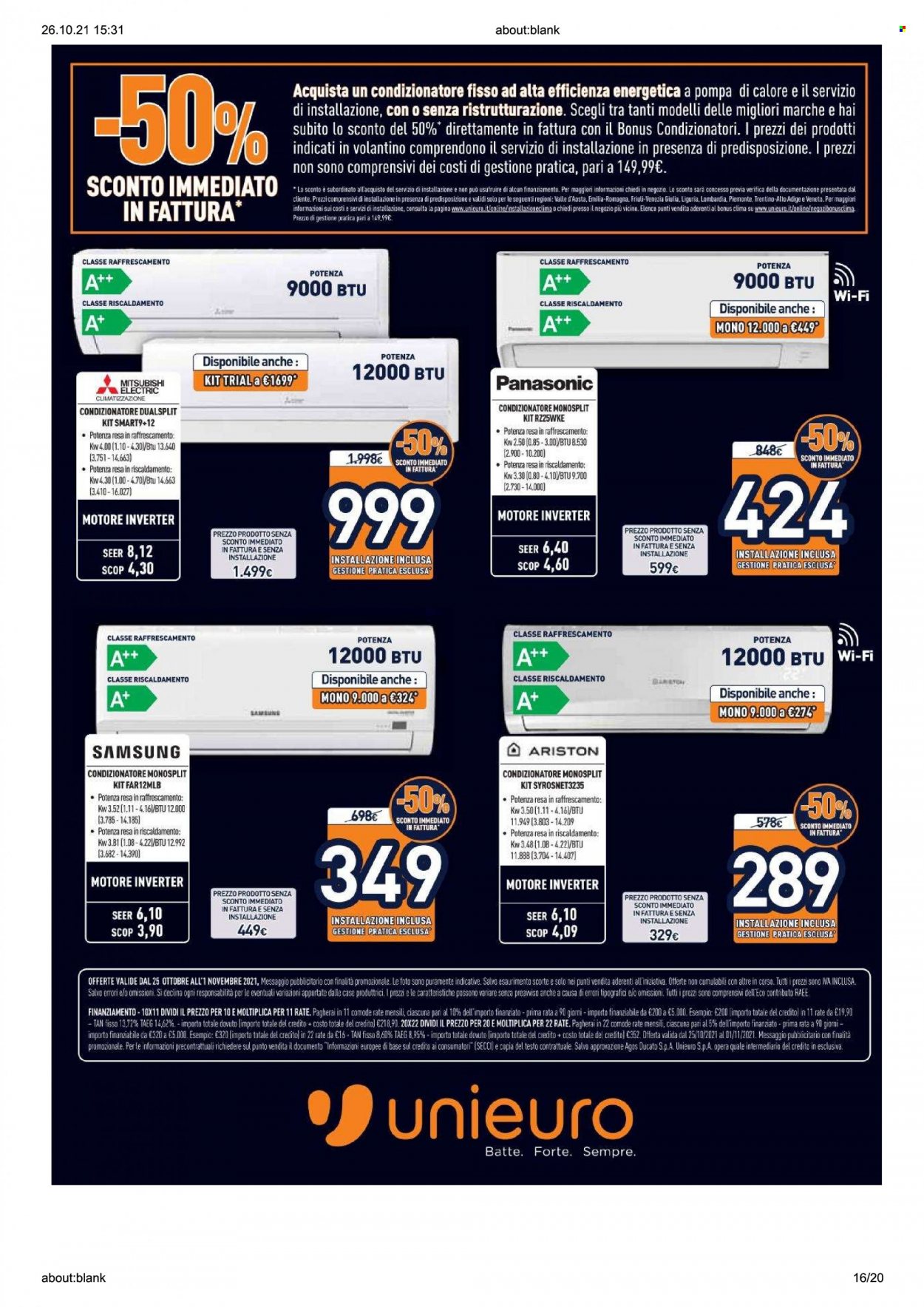 Volantino Unieuro - 25/10/2021 - 1/11/2021. Pagina 16