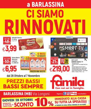 Volantino Famila - 28/10/2021 - 7/11/2021.